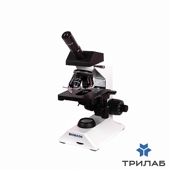 Микроскоп BX-101B, прямой, монокуляр с головой на 45° и 90°, вращение 360°, СП, ТП, Ахромат 4×, 10×,