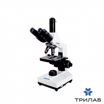 Микроскоп XSB-301B, прямой, тринокуляр, СП, ТП, ФК, ахромат 4х, 10х, 40х, 100х, Biobase, Китай