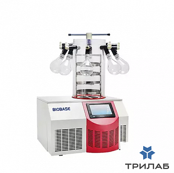 Лиофильная сушилка, до - 60 °С, 6,9 л, 3 л/сутки, настольная, камера с 8 клапанами, полками и систем